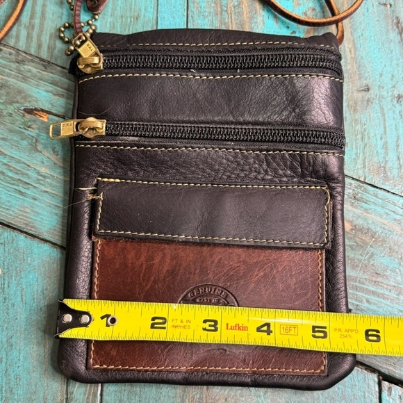 Roots Vintage Crossbody Mini Leather Purse Brown Made in Canada Classic Neutral - Picture 7 of 12